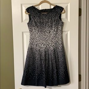 Ann Taylor size 2. Black/white fit-n-flair dress!